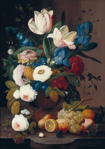 静物、花と果実、1848